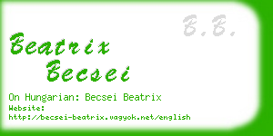 beatrix becsei business card